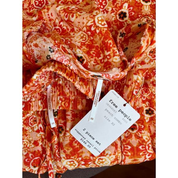 Free People Make My Day Set Peach Combo Size XS - Picture 3 of 3